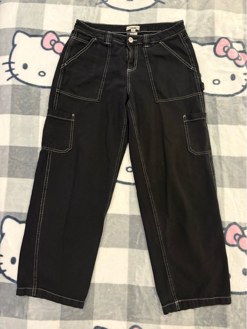 Garage Black Cargo Pants